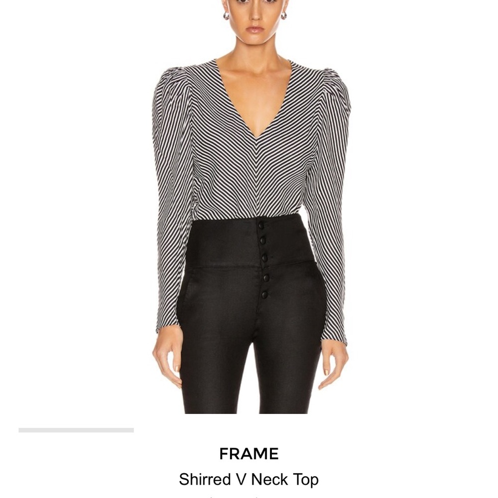 Frame • 100% Silk Stripped blouse NWT